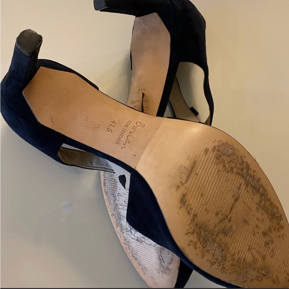 Boden Suede Leather Bow Tie Strap Stiletto Heels - Picture 2 of 4